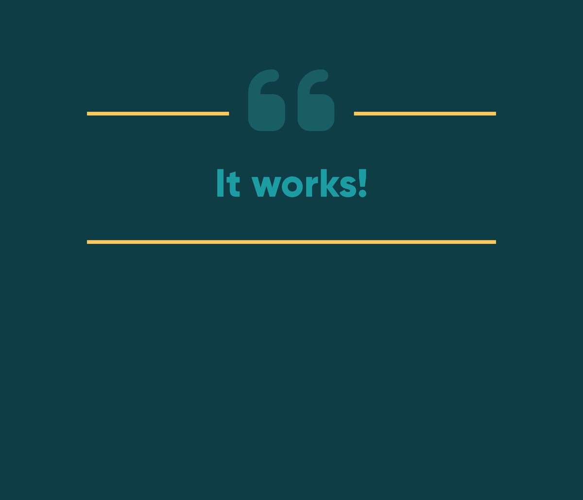 Image of text with a line above it which is interrupted by quote marks, and a line below it.