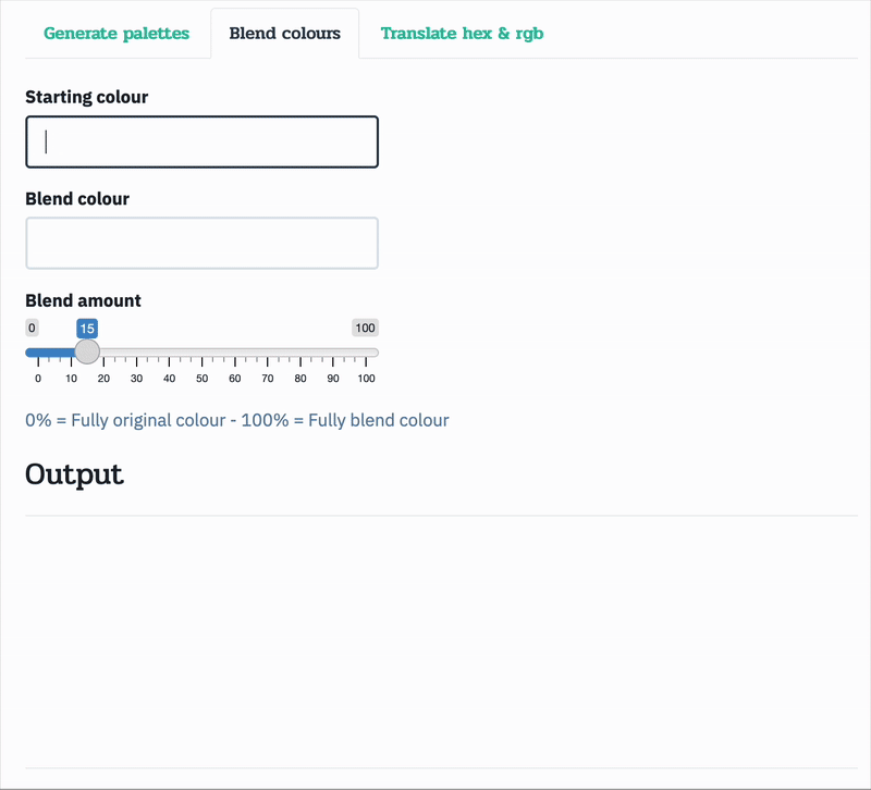 Gif showing how to used monochromeR blending pink and BHF red.